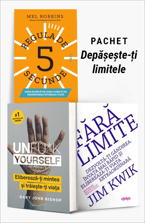 Pachet Depășește-ți limitele - Mel Robbins, Gary John Bishop, Jim Kwik