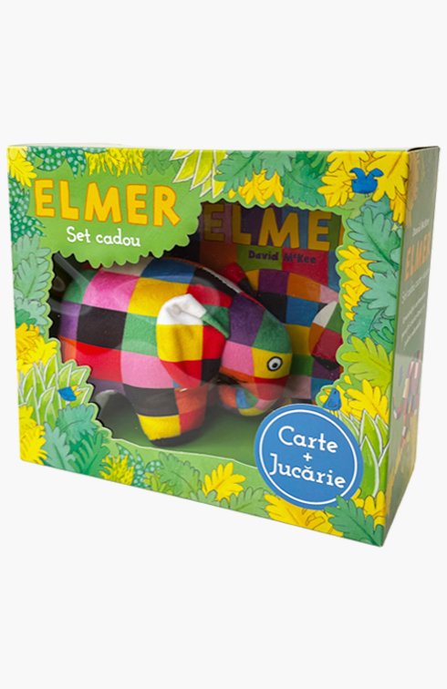Elmer: set carte+jucărie - David McKee