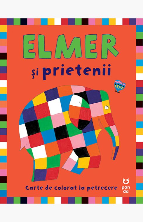 Elmer și prietenii lui - carte de colorat pentru petreceri - David McKee